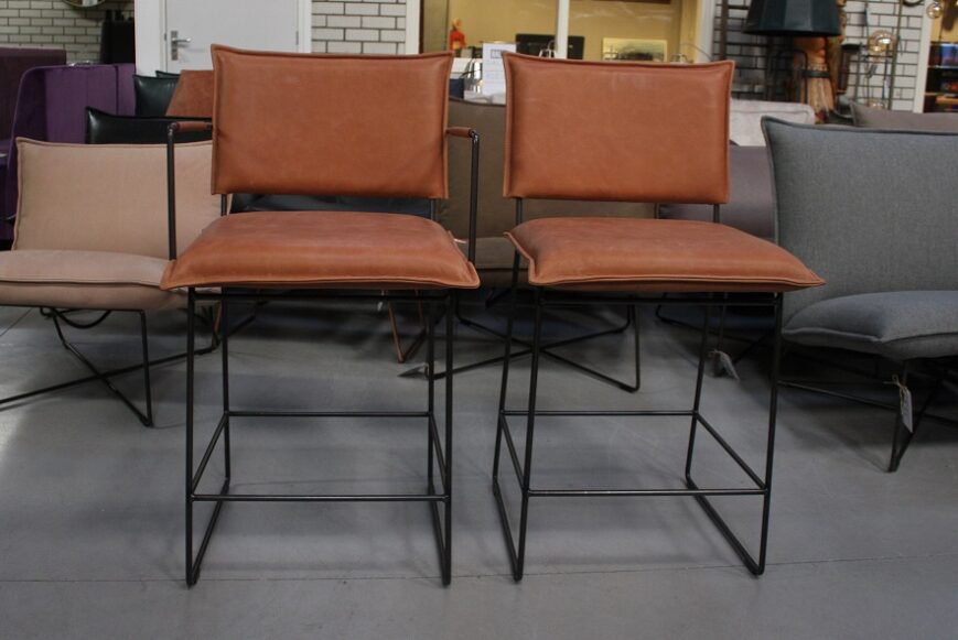 Barstoel Norman Jess Design set van 2 (Bonanza Tan)