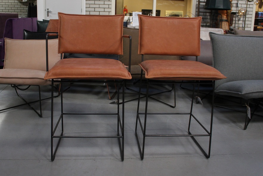 Barstoel Norman Jess Design set van 2 (Bonanza Tan)