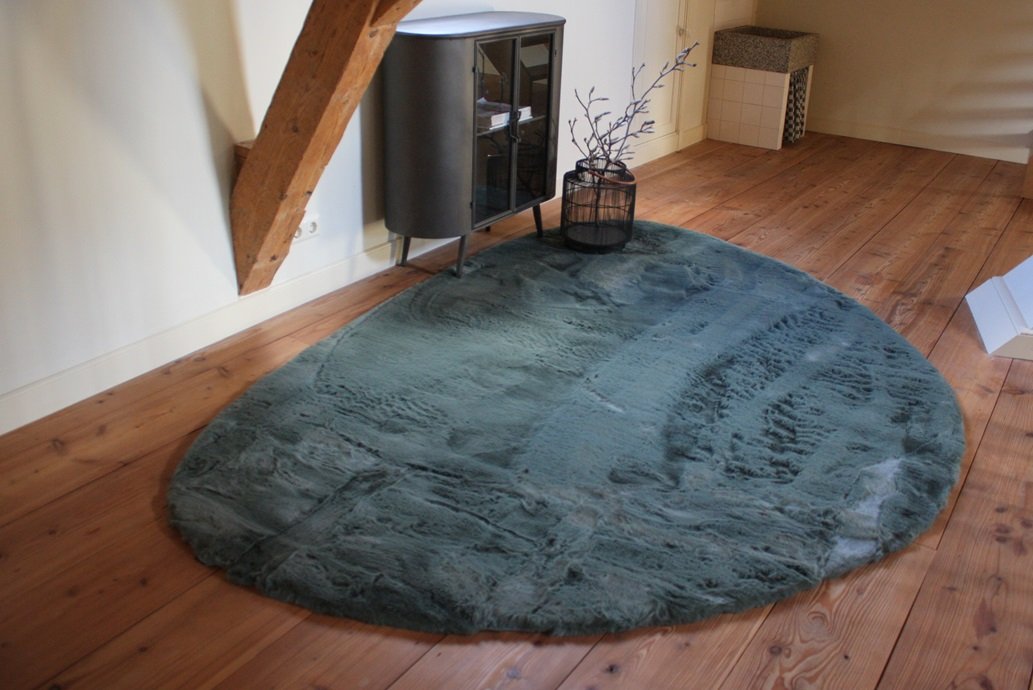 Vloerkleed Comfy Stone mosgroen 190 x 275 cm. (gratis verzending)