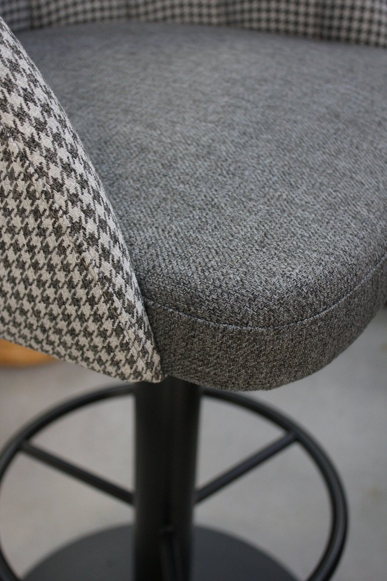 Luxe barkruk / barstoel grijs - Afbeelding 3
