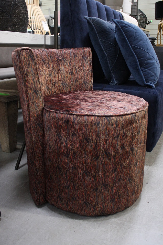 Rond fauteuiltje / lounge velvet