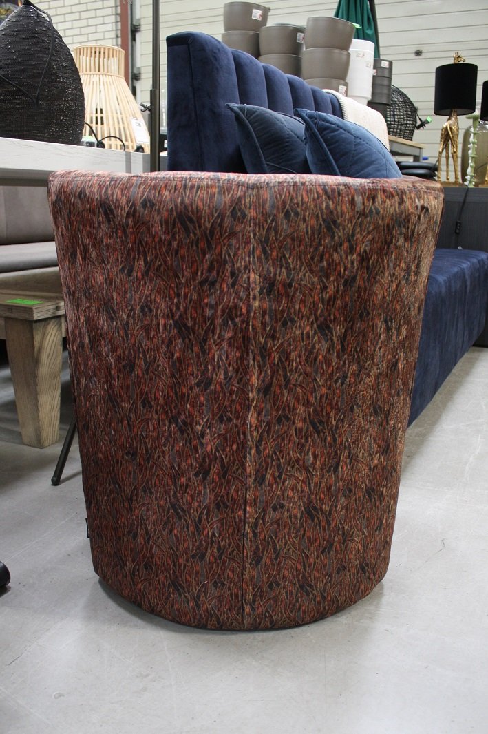 Rond fauteuiltje / lounge velvet - Afbeelding 3
