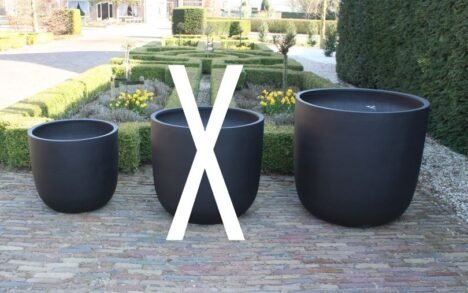 Bloempot Sydney Egg Pot Fiberstone Anthracite Ø65