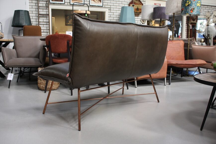 Eetkamerbank Vidar Jess Design Verkoperd & Luxor Grey 135 cm. - Afbeelding 2