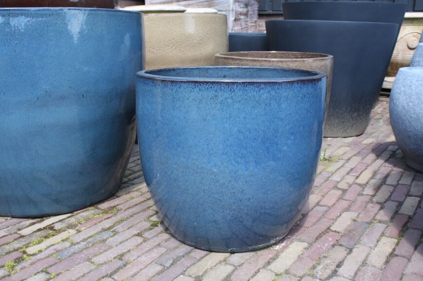 Bloempot Noble Egg blauw Ø58x51 - Afbeelding 2