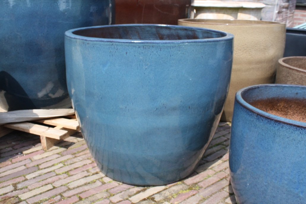 Bloempot Noble Egg blauw Ø80x70 - Afbeelding 2