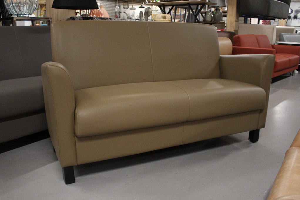Zitbank / seniorenbank kunstleer taupe