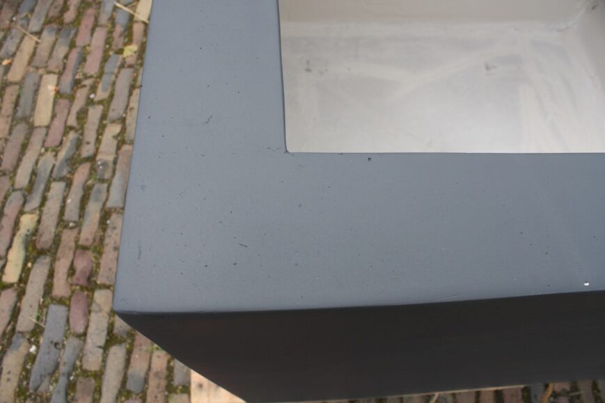 Bloembak vierkant Fiberstone antraciet (82 x 82 cm.) - Afbeelding 3