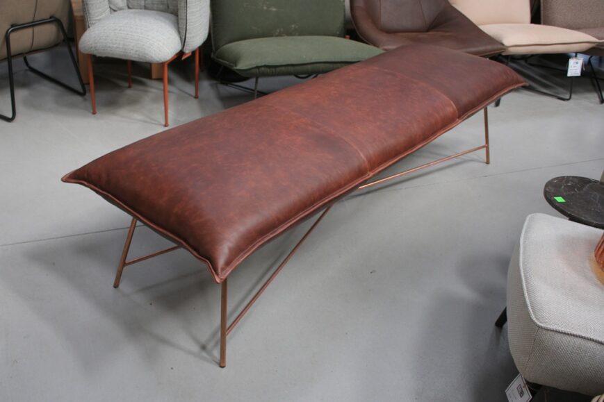 Eetkamerbank / bank Vidar Jess Design (Verkoperd & Bonanza Dark Brown) - Afbeelding 2
