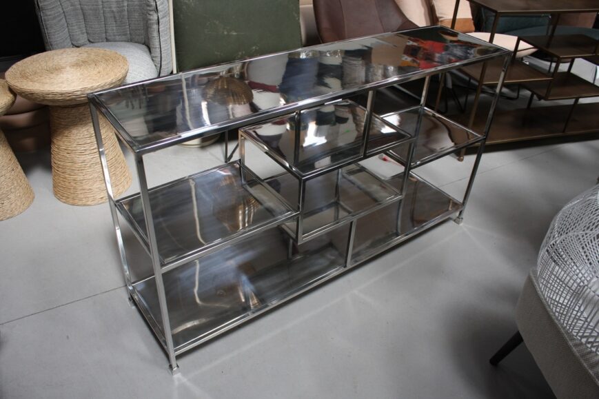 Sidetable / vakkenkast zilver - Afbeelding 2
