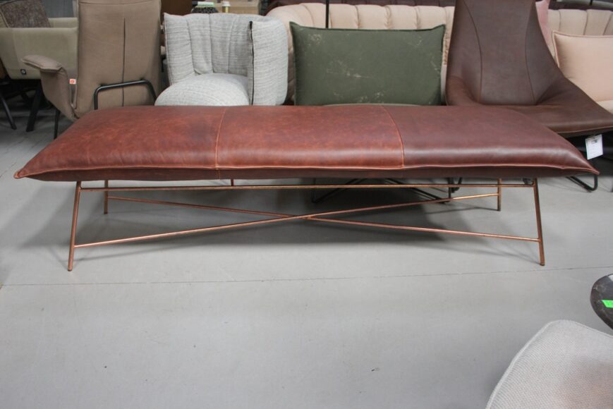 Eetkamerbank / bank Vidar Jess Design (Verkoperd & Bonanza Dark Brown) - Afbeelding 3