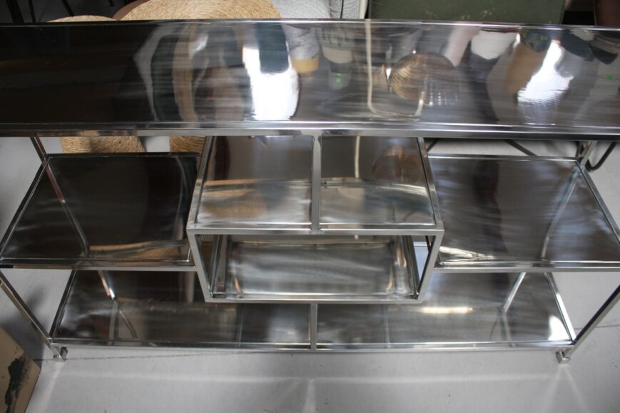 Sidetable / vakkenkast zilver - Afbeelding 3