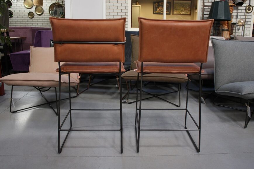 Barstoel Norman Jess Design set van 2 (Bonanza Tan) - Afbeelding 3