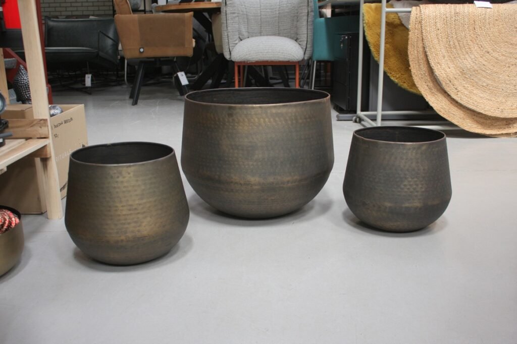 Bloempot Madras Couldron Brass Ø32