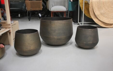 Bloempot Madras Couldron Brass Ø32