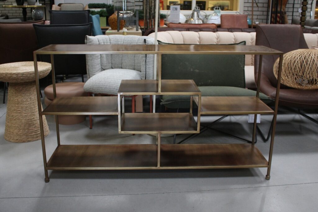 Sidetable / vakkenkast antiek goud