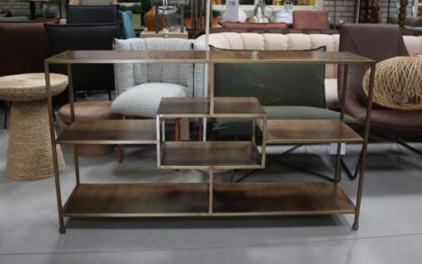 Sidetable / vakkenkast antiek goud