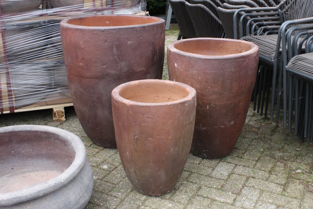 Bloempot XL Black Cement (set van 3)