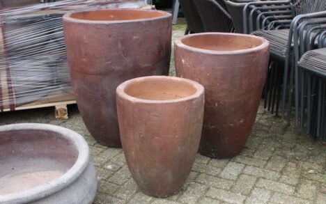 Bloempot XL Black Cement (set van 3)