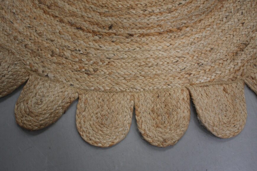 Vloerkleed Jute Flower Ø100 - Afbeelding 2