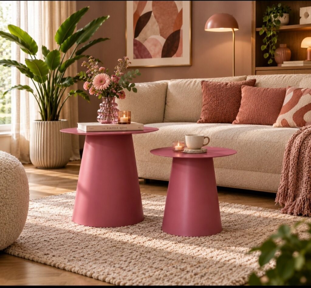 Salontafel Floor (set van 2) oud - roze (gratis verzending)