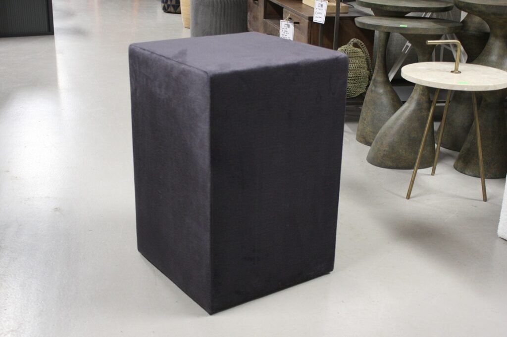Hocker / nachtkastje velvet antraciet (set van 2)