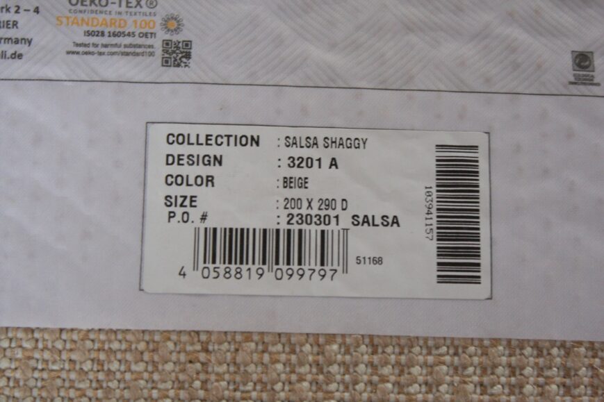 Vloerkleed Shaggy Salsa beige 200x290 - Afbeelding 4