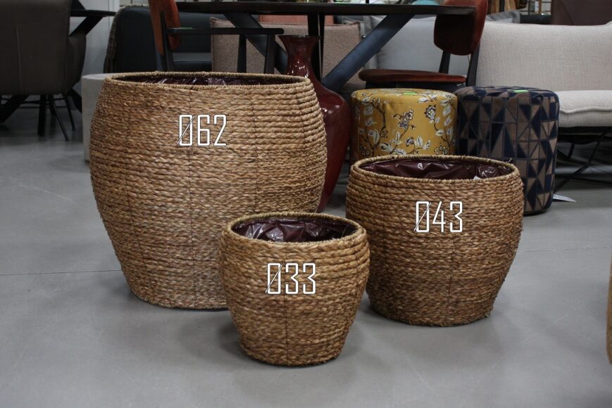 Rotan bloempot / mand Belly Ø43 cm.