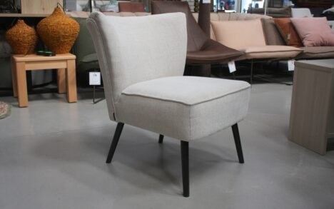Fauteuil creme stof