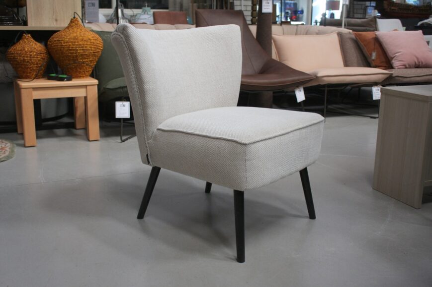 Fauteuil creme stof