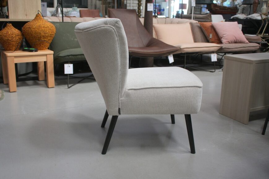 Fauteuil creme stof - Afbeelding 2