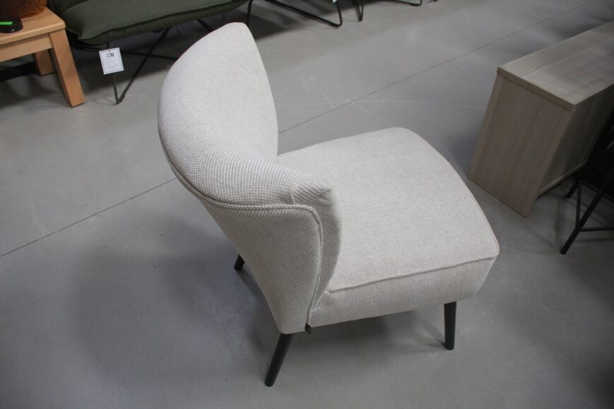 Fauteuil creme stof - Afbeelding 3