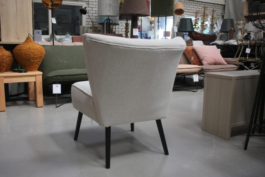 Fauteuil creme stof - Afbeelding 4