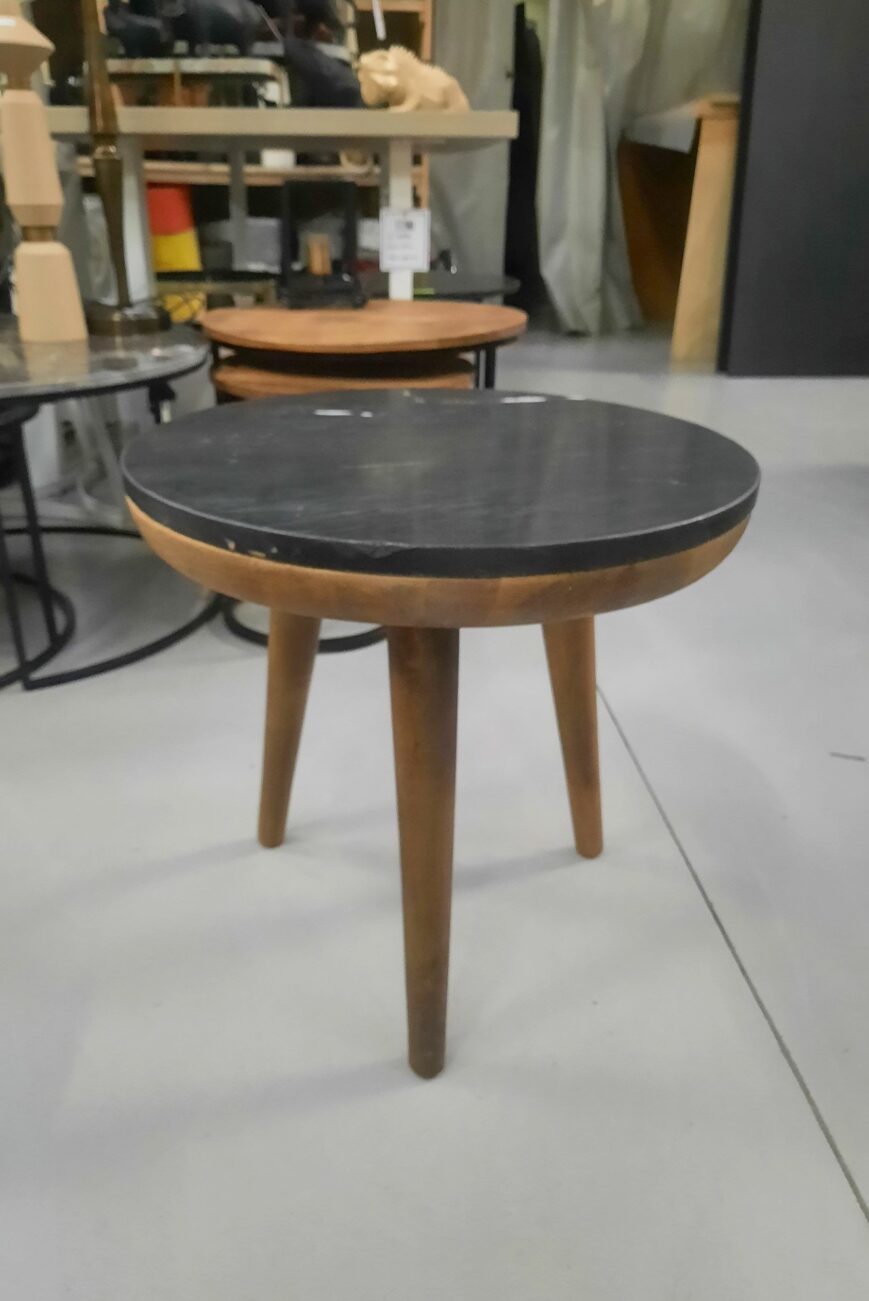 Bijzettafel Trident By-Boo (hout & marmer)