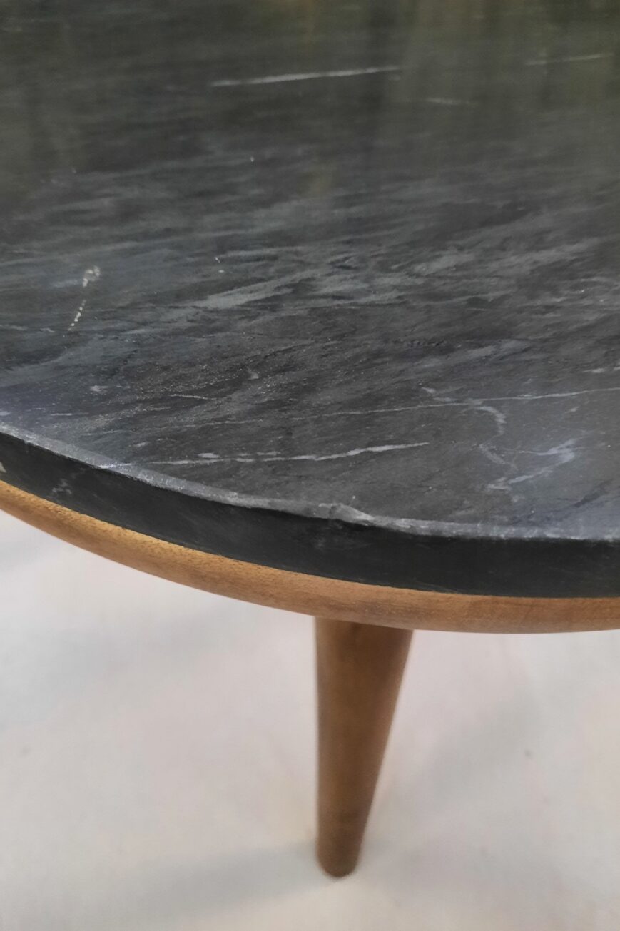 Bijzettafel Trident By-Boo (hout & marmer) - Afbeelding 3