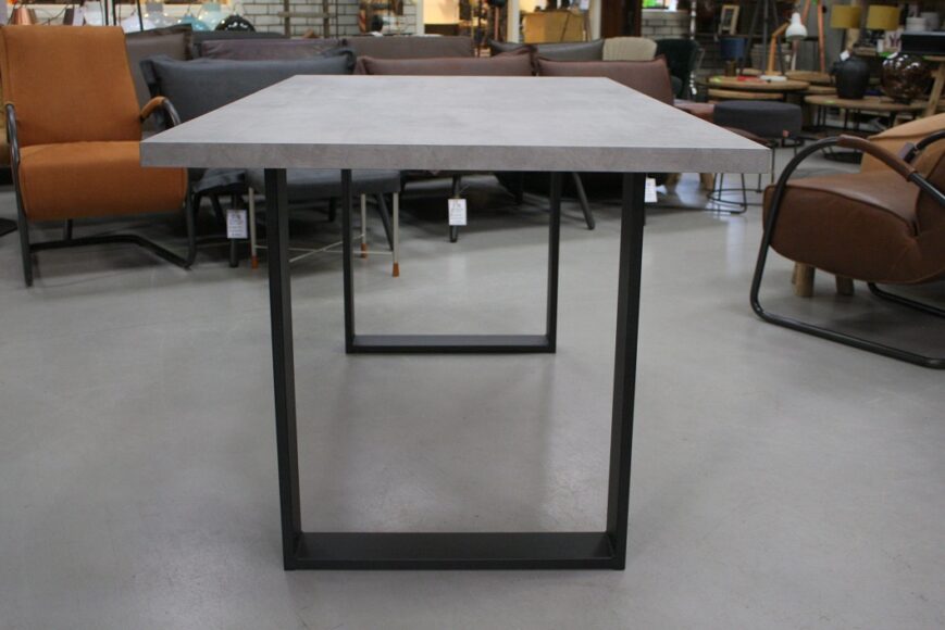 Eettafel 160 x 90 melamine betonlook - Afbeelding 3