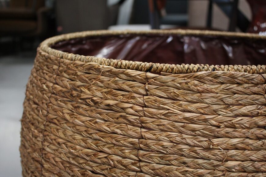 Rotan bloempot / mand Belly Ø43 cm. - Afbeelding 3