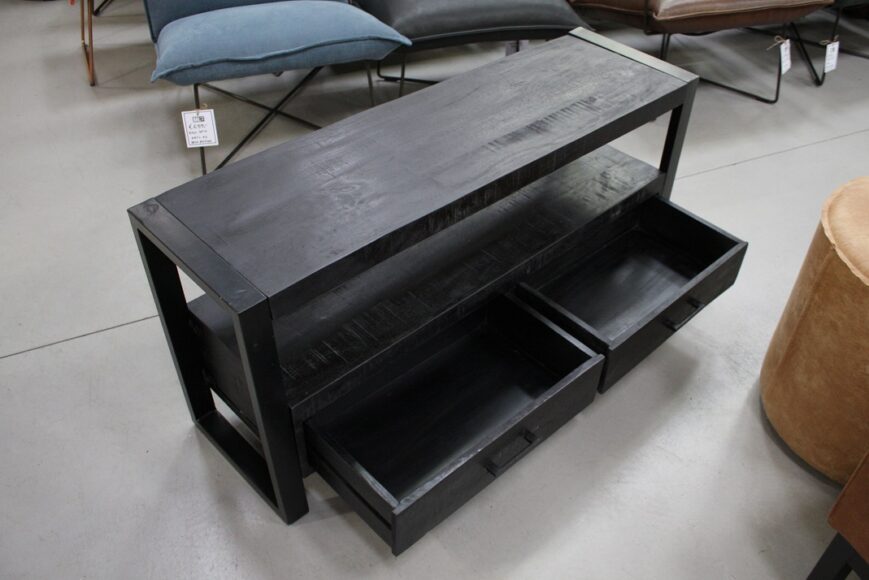 Tv meubel Jip zwart 120 cm. - Afbeelding 2