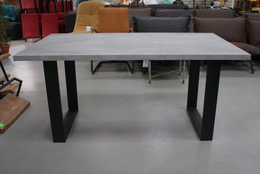 Eettafel 160 x 90 melamine betonlook - Afbeelding 4