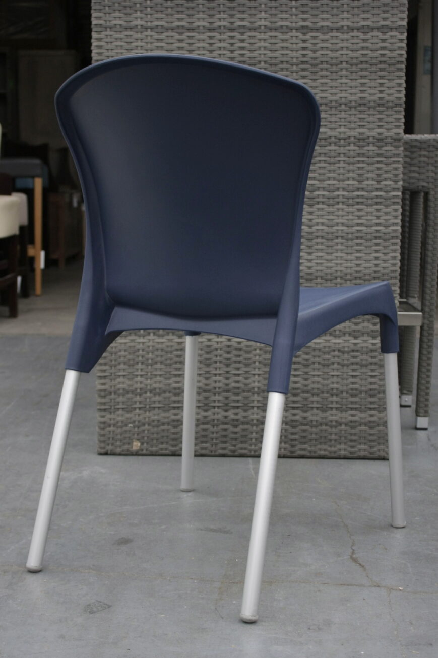 Stoel Max donkerblauw kunststof - Afbeelding 2