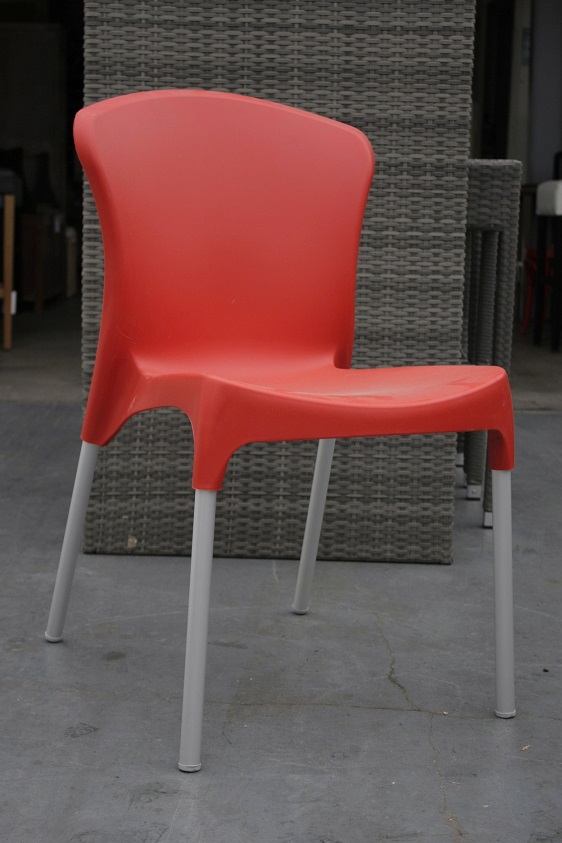Stoel Max rood kunststof