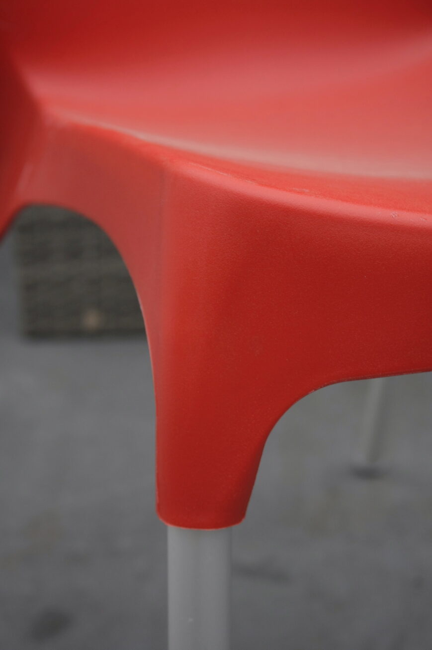 Stoel Max rood kunststof - Afbeelding 3
