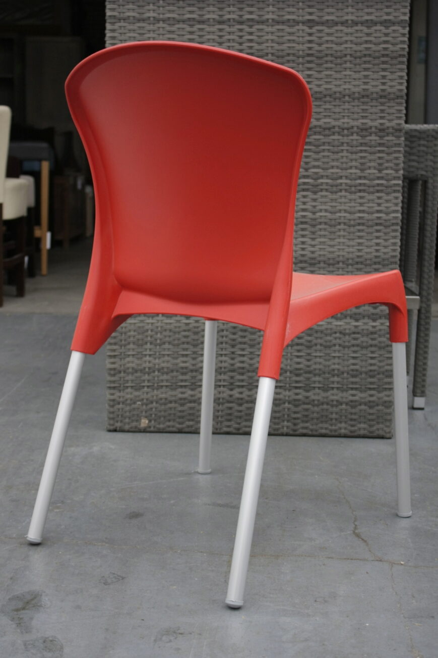 Stoel Max rood kunststof - Afbeelding 2