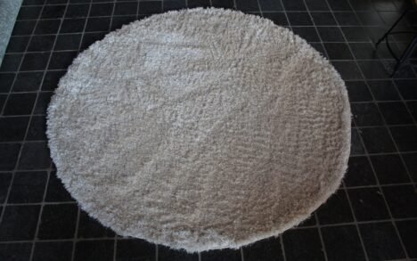 Vloerkleed Brilliant naturel Shaggy Ø200 cm.