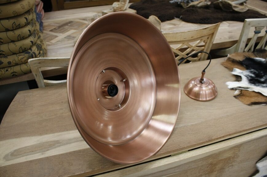 Metalen lamp Inez koper - Afbeelding 2