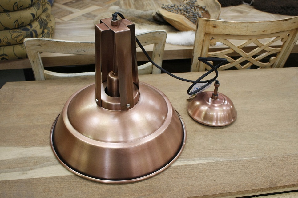 Metalen lamp Inez koper