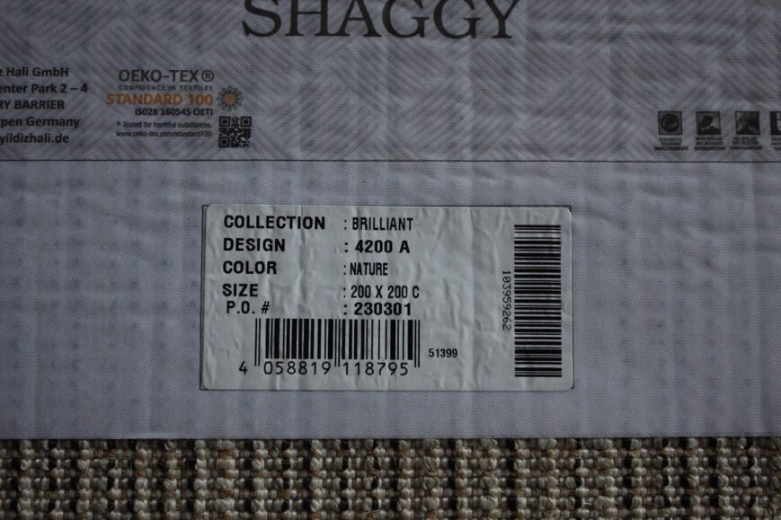 Vloerkleed Brilliant naturel Shaggy Ø200 cm. - Afbeelding 3