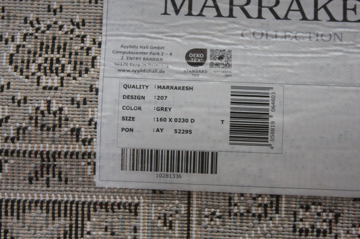 Vloerkleed Marrakesh Grey 160x230 - Afbeelding 4