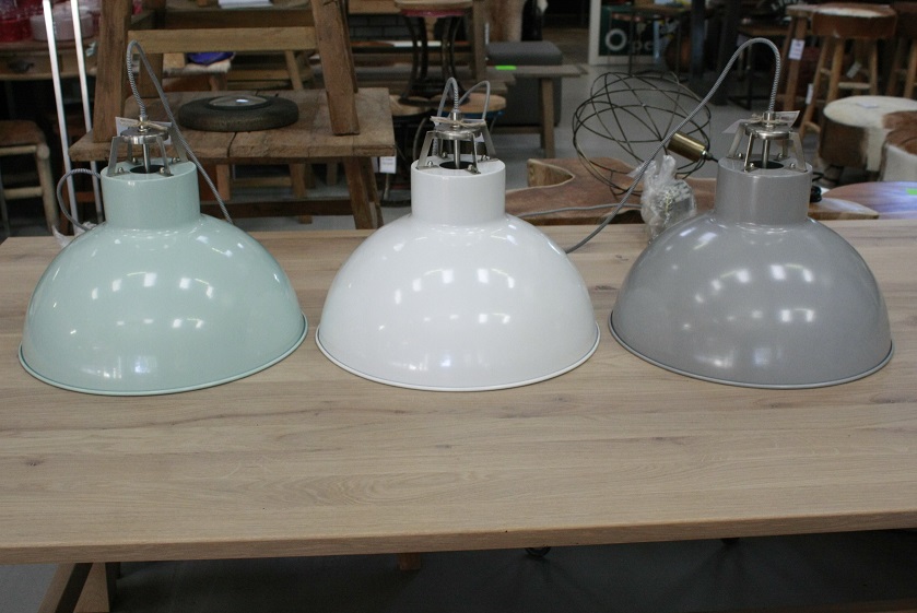 Hanglamp Roos: grijs - wit - mint