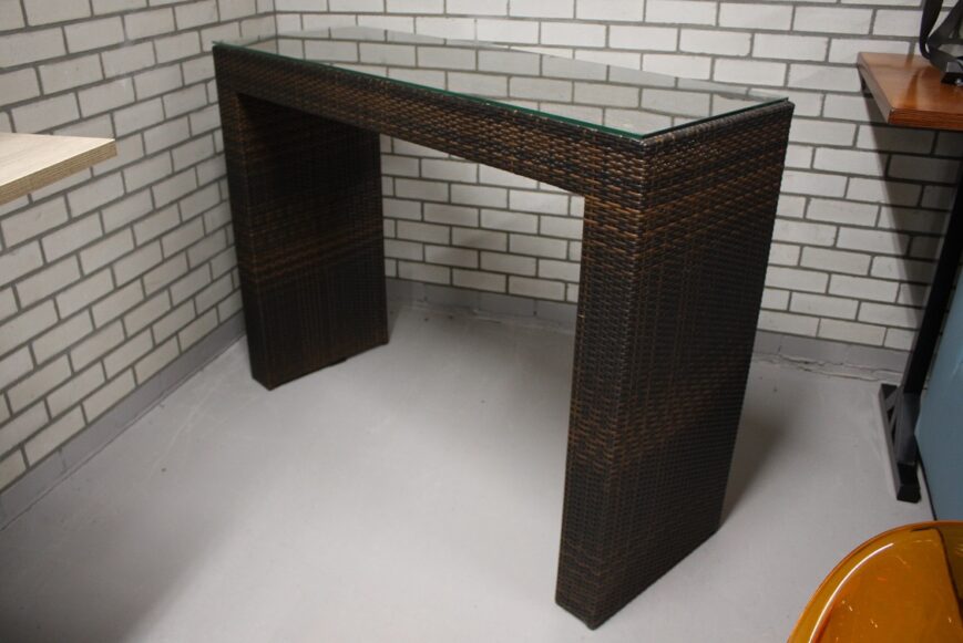 Bartafel bruin wicker - Afbeelding 3
